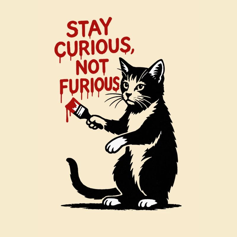Curious Cat Art Print