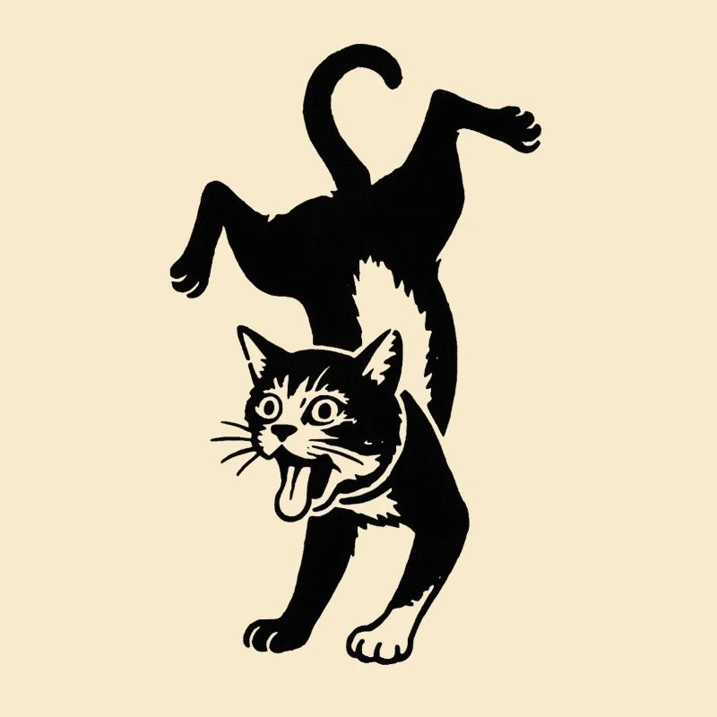 Cat Silhouette Jump