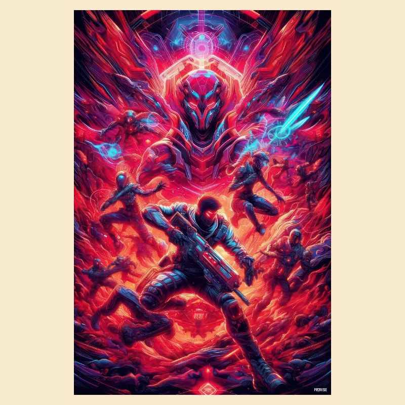 Front de bataille spatial néon