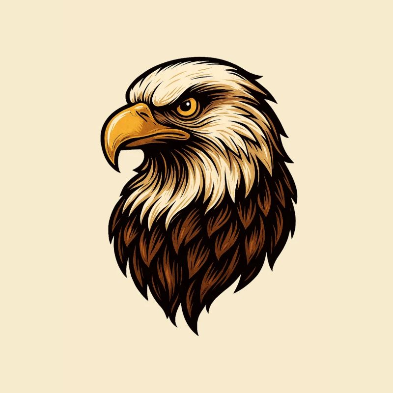 Powerful Eagle Head Illustration