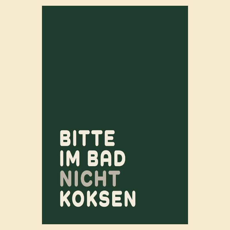 Minimal Statement – Dark Green & Cream Design