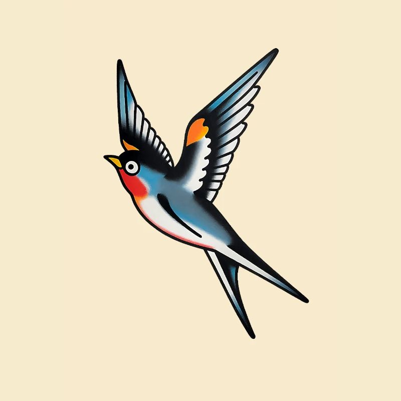 Hirondelle tatouée classique