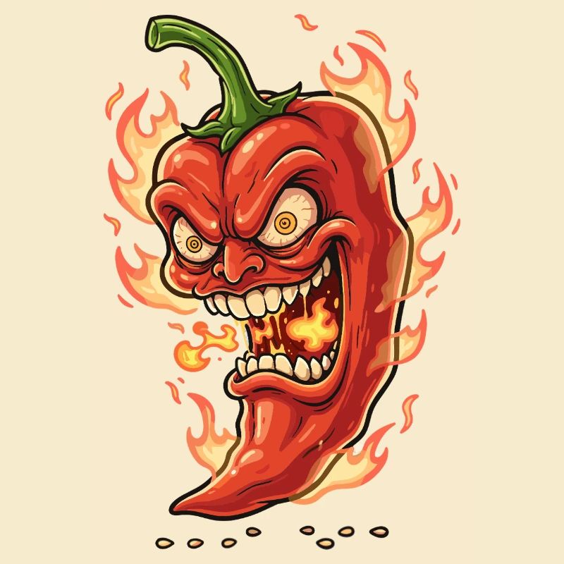 Flaming Chili Face