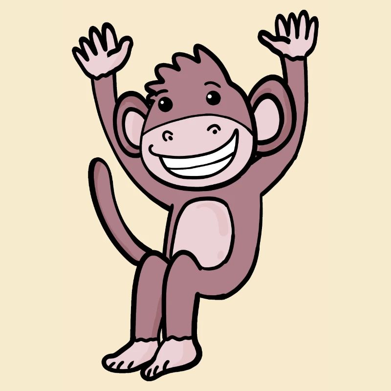 Mignon singe qui rit
