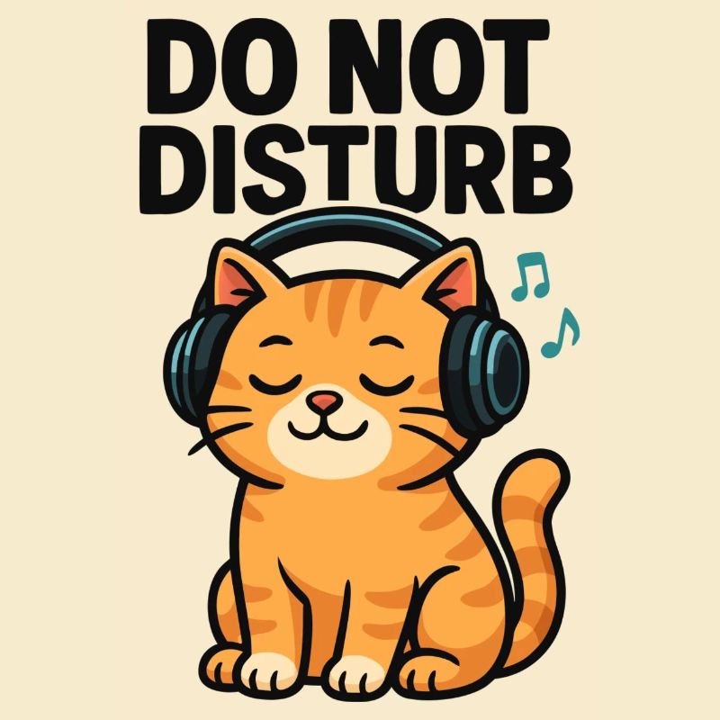 Mode sommeil Cat DJ avec casque