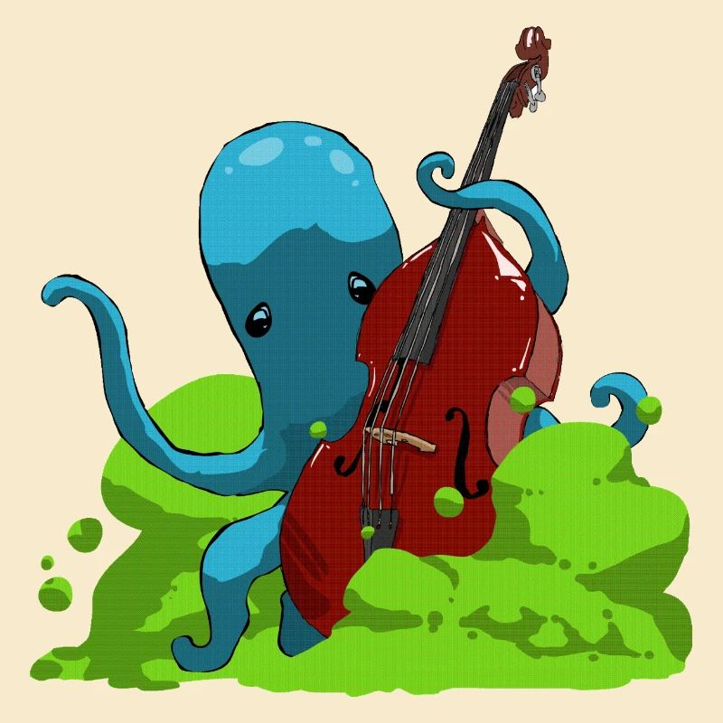 Octopus joue de la basse