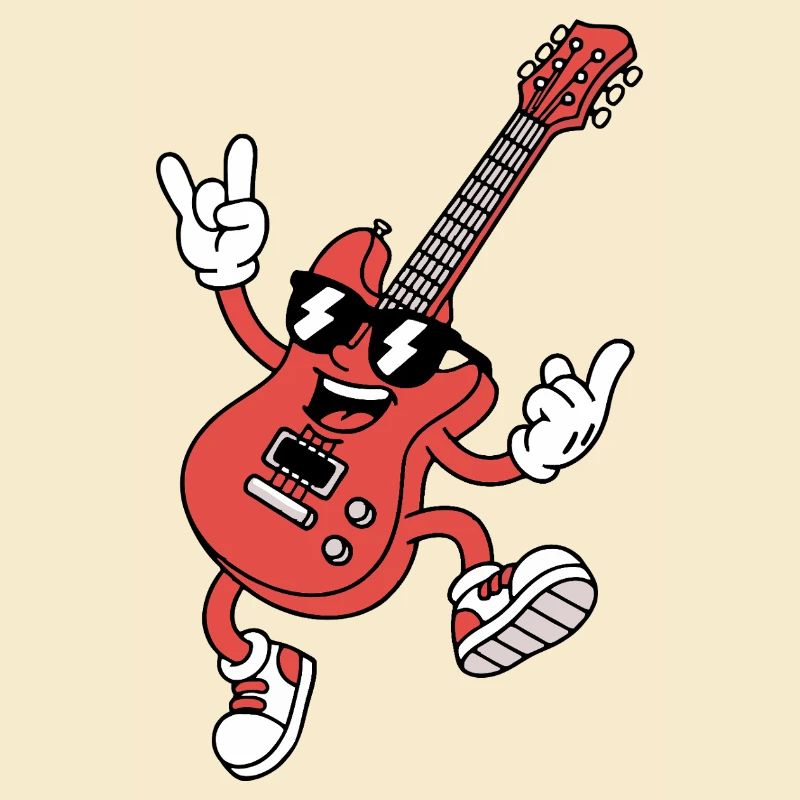 Cartoon Guitar Design Guitar Comic