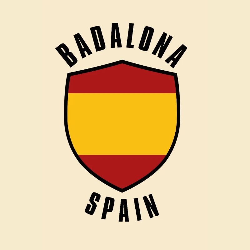 Schild der spanischen Flagge in rot-gelber Farbpalette