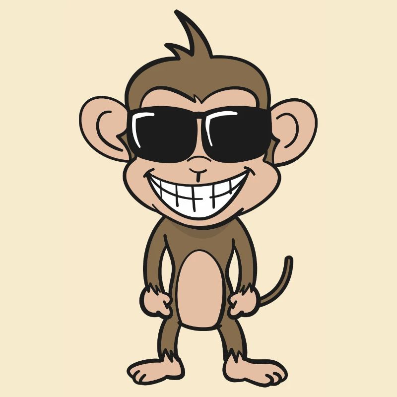 Singe cool avec des lunettes de soleil