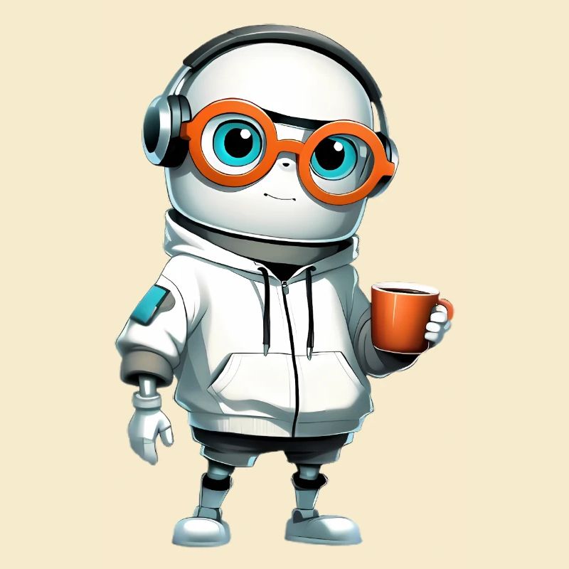 Petit robot en sweat à capuche