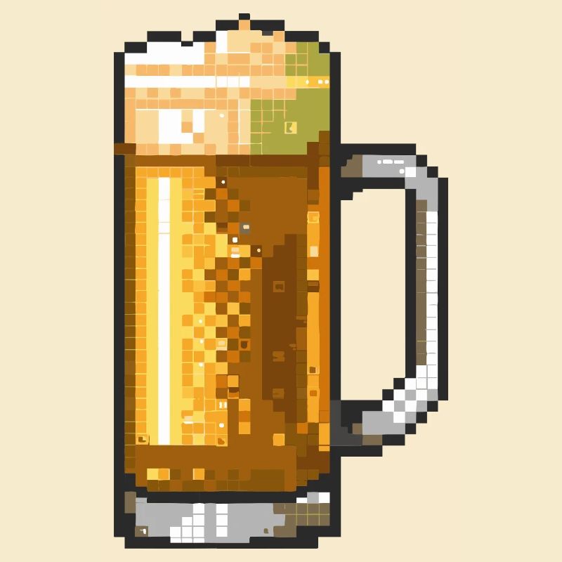 Chope de bière Pixel Art