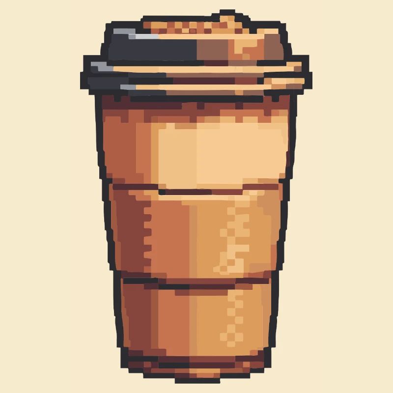 Pixel Kaffeebecher Kunst