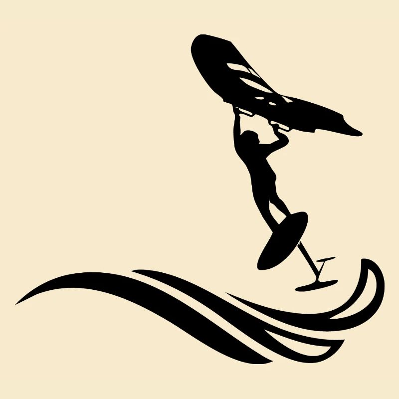 Wingfoiler on wave
