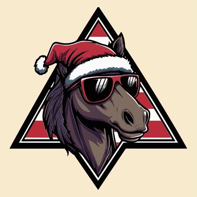 Weihnachts-Esel mit Sonnenbrille