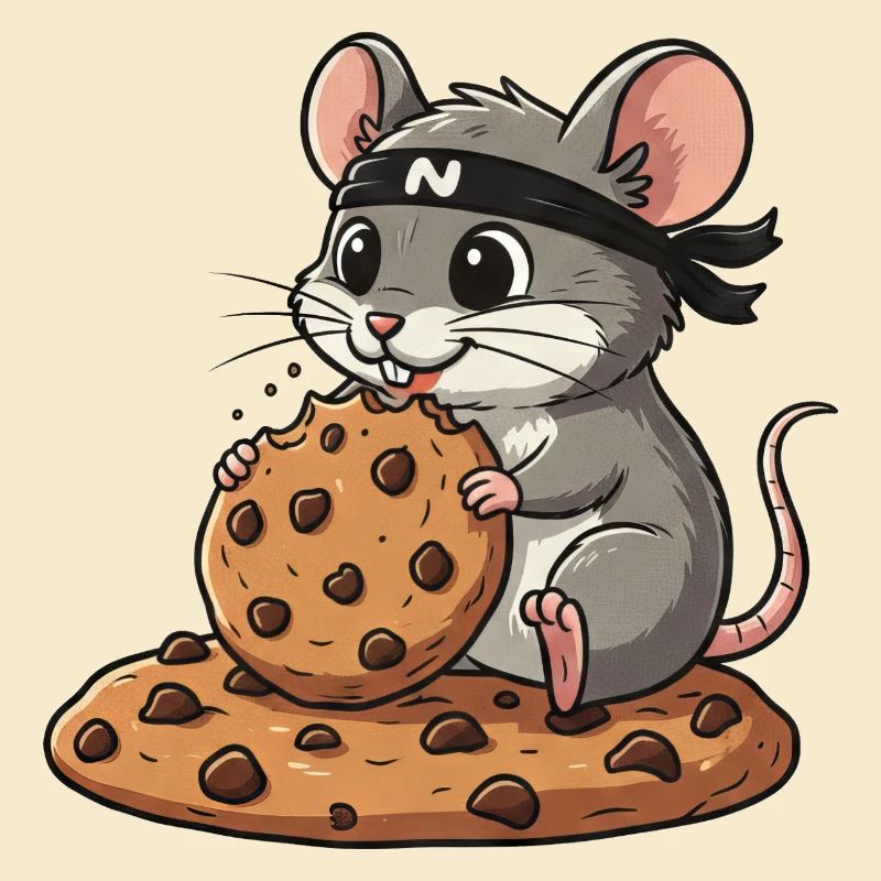 Cute Mouse Cookie Ninja Cartoon Candy Snack