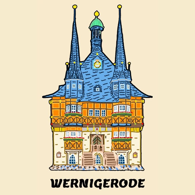 Wernigerode, Town Hall, Half-Timbered House East Germany