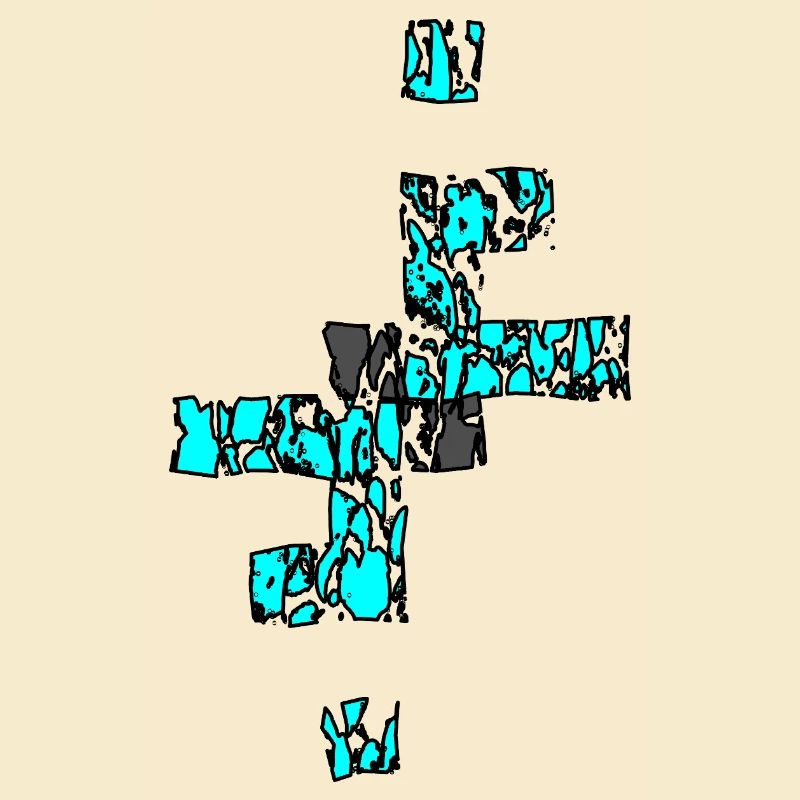 Shattered Diamond in Blue