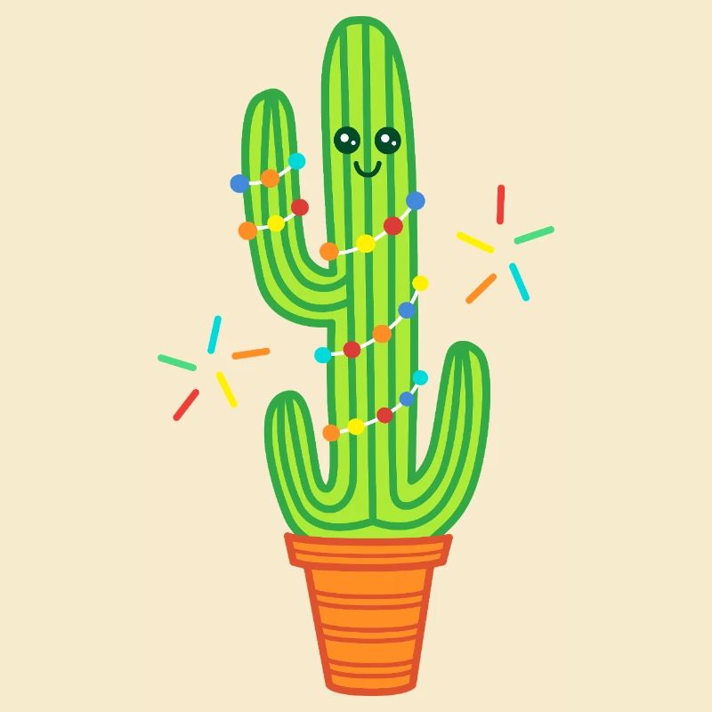 Mignonne bande dessinée Cactus Green