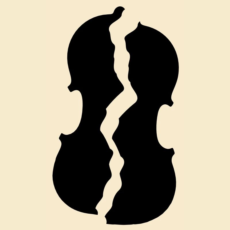 Broken violin
