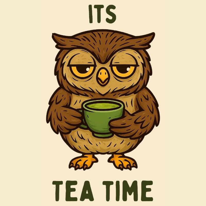 Schlafende Eule Teezeit