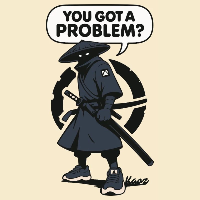 Schatten ninja mit Spruch