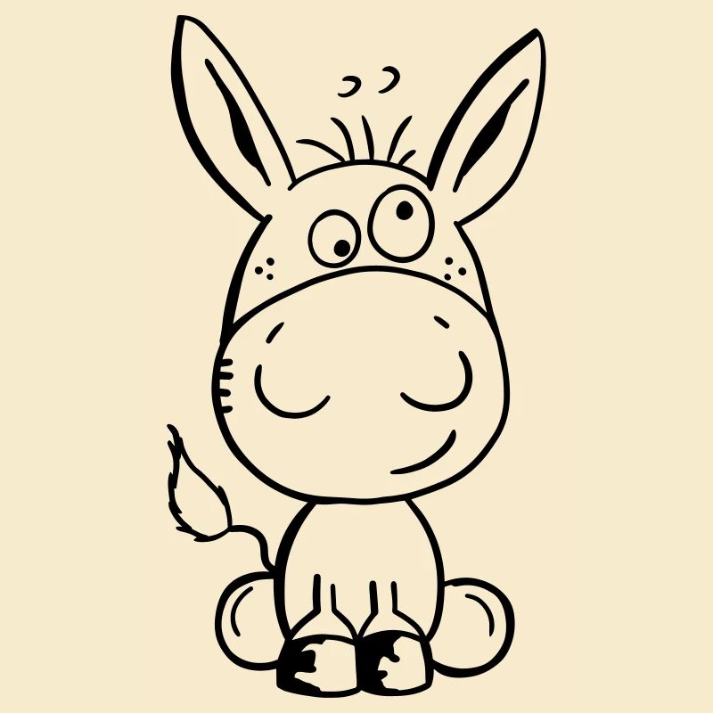 Eselchen Comic Tier - Tiere - Esel