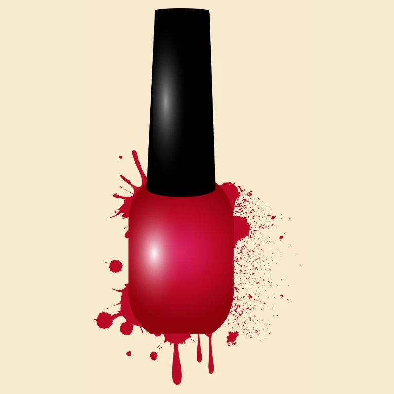 Roter Nagellack im Graffiti-Stil Illustration
