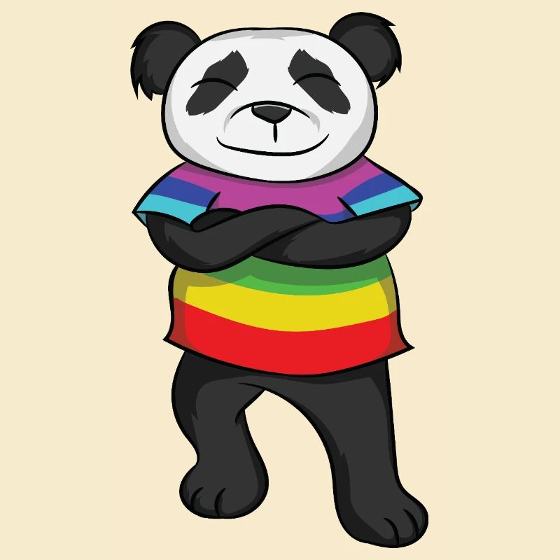 Panda Rainbow Pride  with Attitude