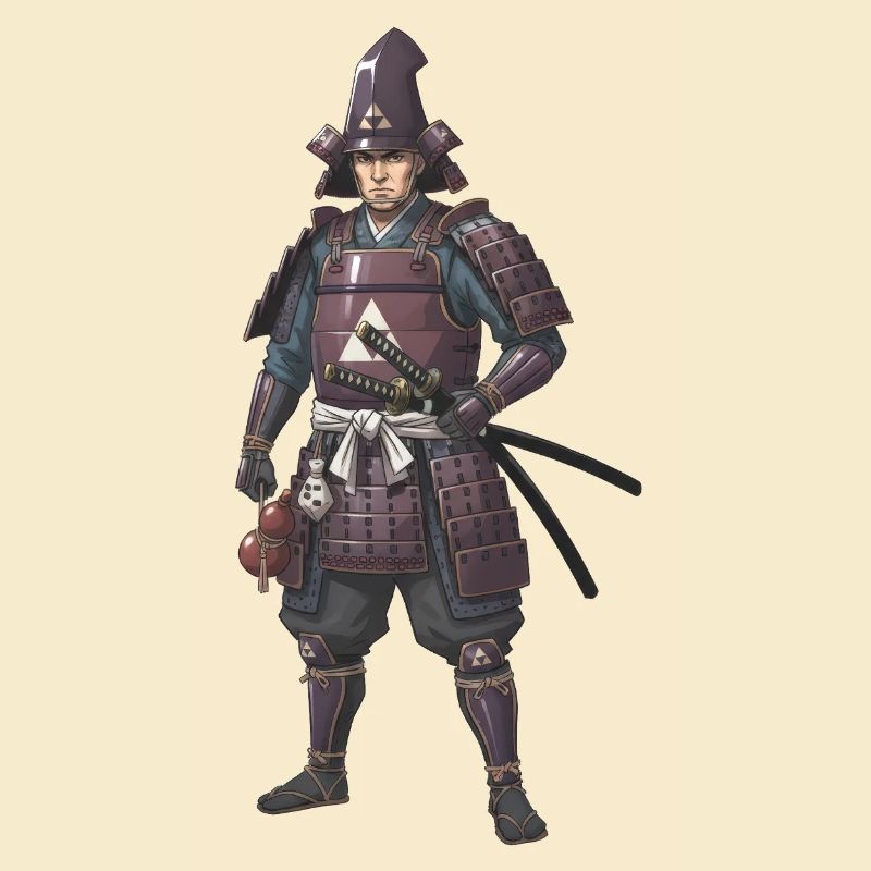 Lila gepanzerter Samurai Sengoku