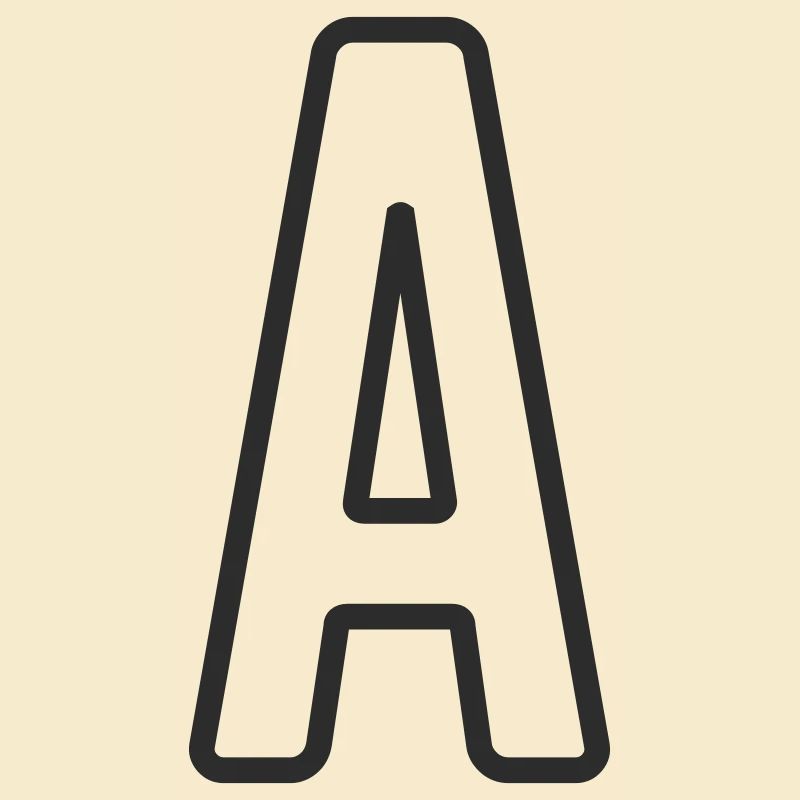 Buchstabe A Typodesign 