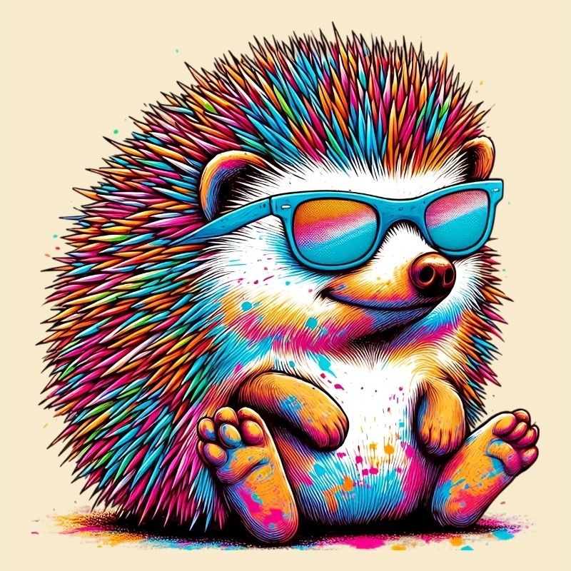 Hérisson avec lunettes de soleil