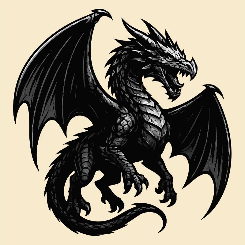 Drache im Malflug