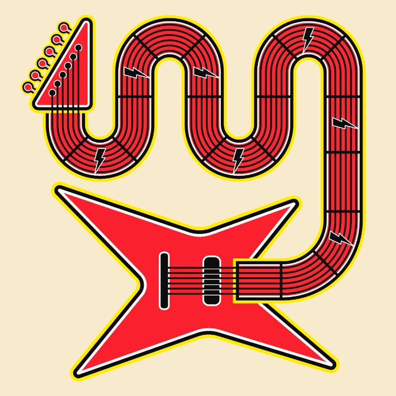 Rote Abstract Shape E-Gitarre