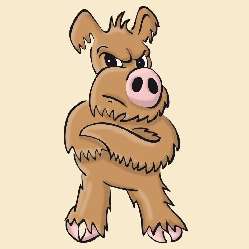 Schweinehund stehend