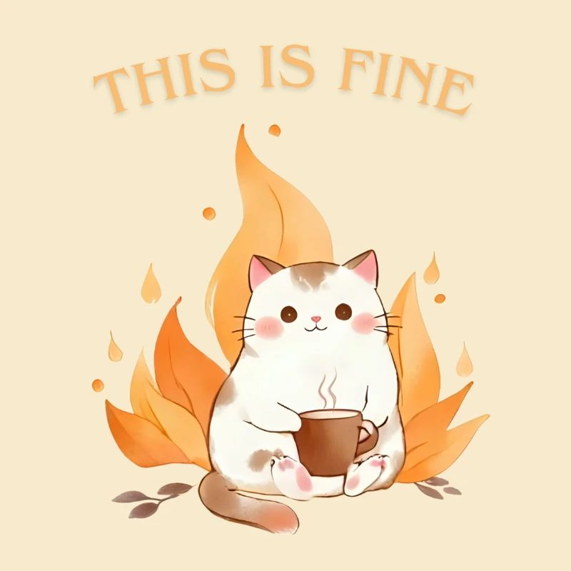C’est bien mème. Le chat est dans le feu