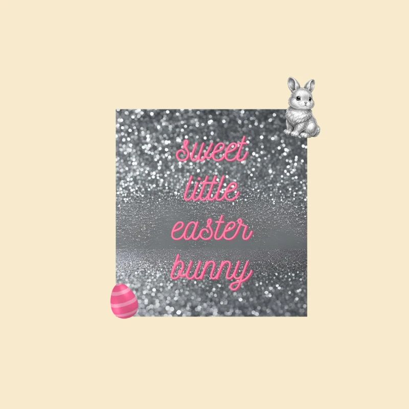 Cute Easter bunny in glitter design