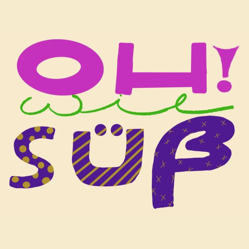 Expressive, handwritten fun art