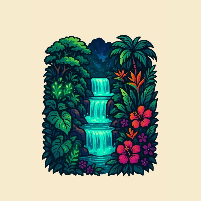 Tropical Waterfall
