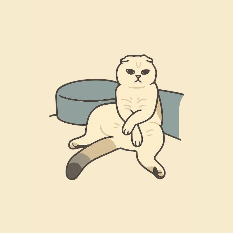Chaton pli écossais évaluant la vue