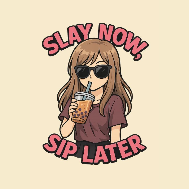 Slay now, sip later - Bubbletea und Anime Style