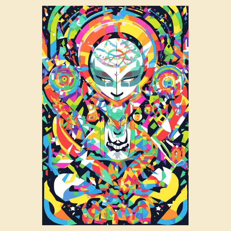 Psychedelisches Chakra & Katzenkunst