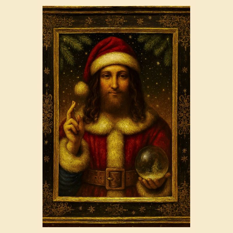 Boule de cristal du Père Noël à l’ancienne