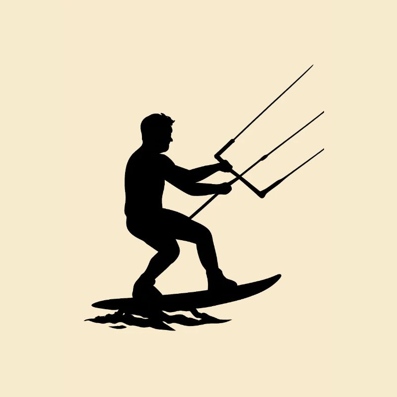 Cool Kitesurfer in Action – Dynamic Silhouette