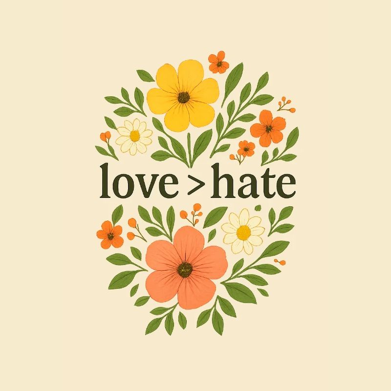 Love > Hate Love is bigger than hate