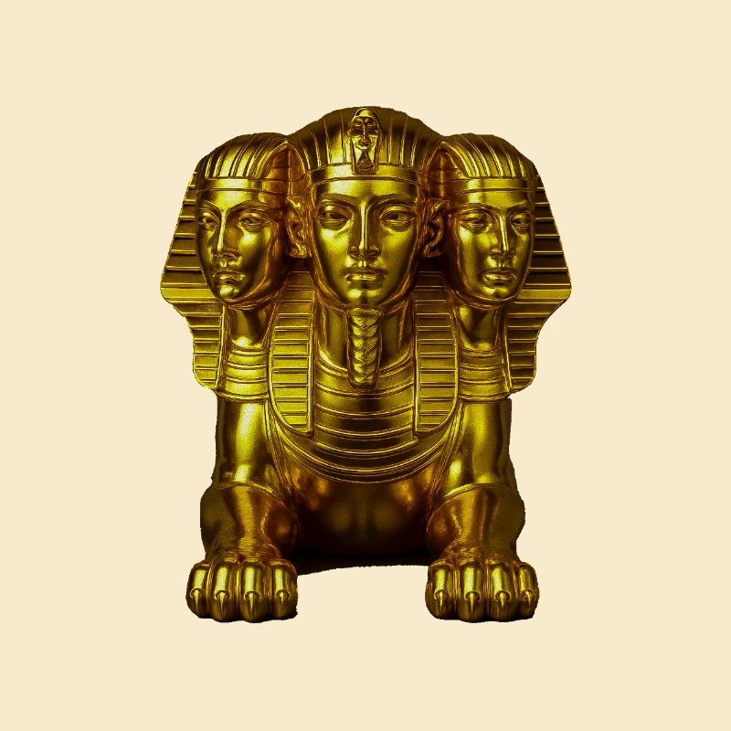 Sphinx doré à trois têtes