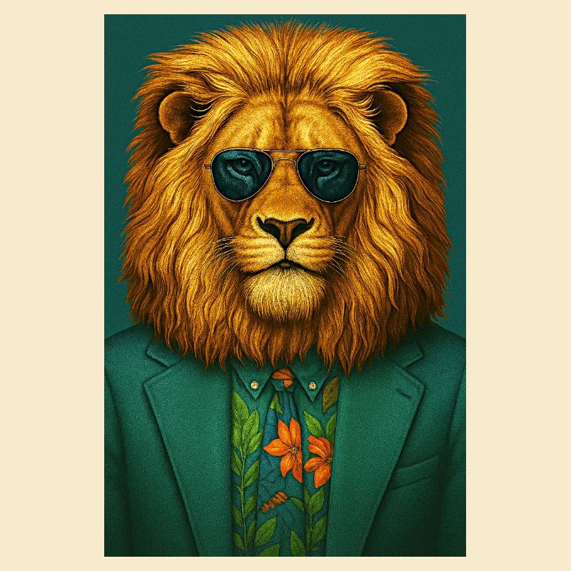 Lion élégant et raffiné