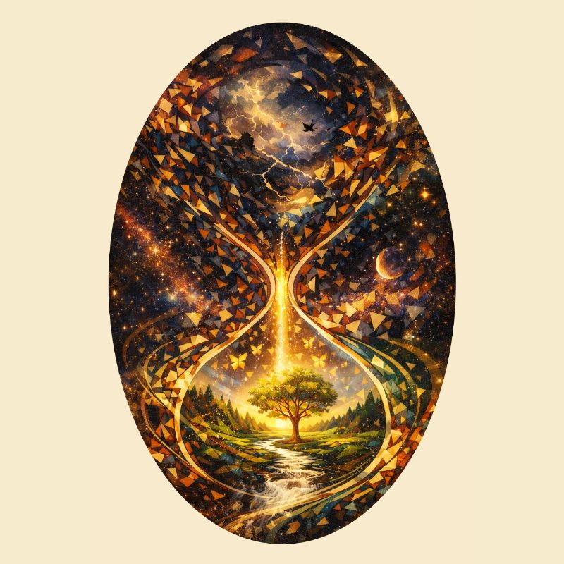 Zeitbaum Kosmos Lichtpfad