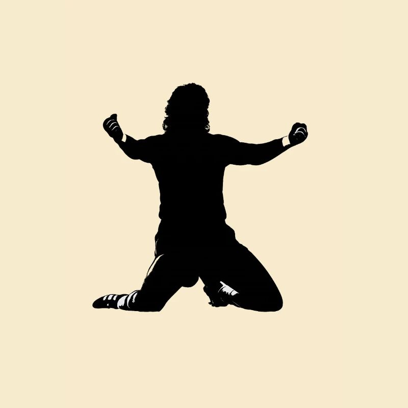 Shadow silhouette Toni cheering