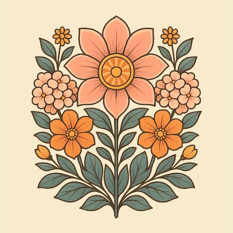 Vintage design floral pattern