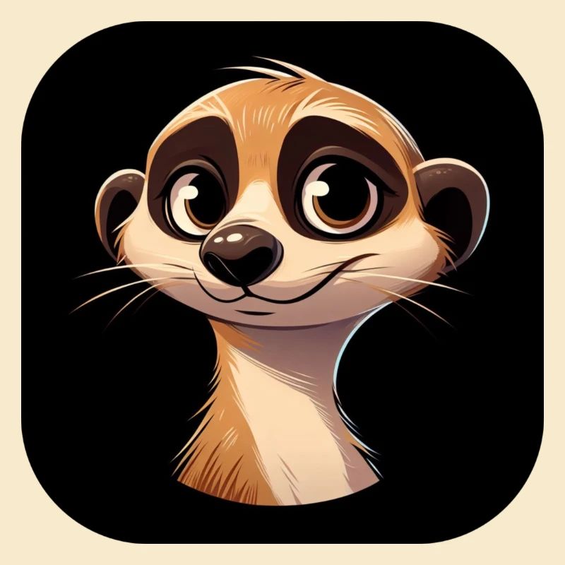 Erdmännchen Kopf Cartoon Comic Portrait